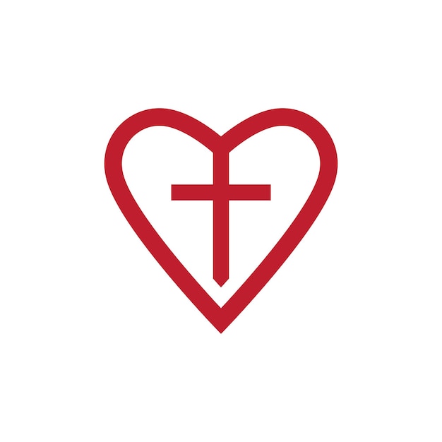 Kreuz und Liebeslogo