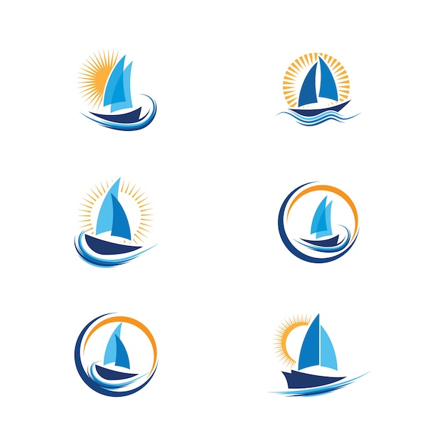 Kreuzfahrtschiff logo vorlage vektor icon illustration design