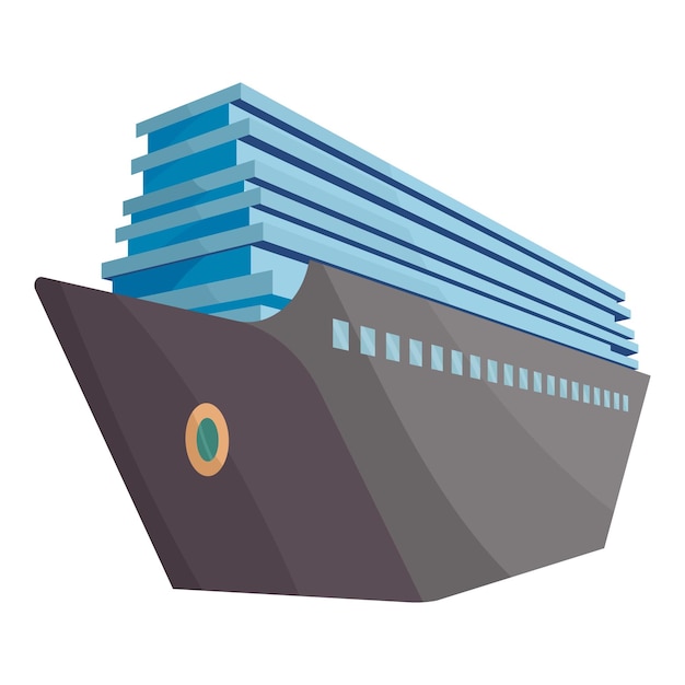 Vektor kreuzfahrtschiff-symbol cartoon-illustration des kreuzfahrtschiff-vektorsymbols für das web