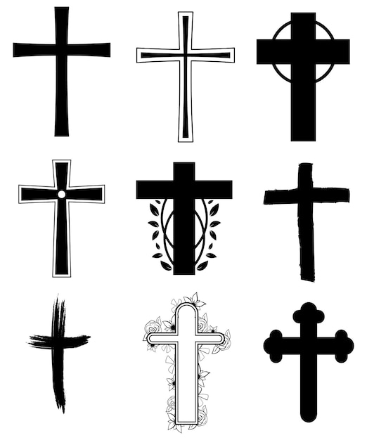 Kreuzsammlungssatz von kreuz-cliparts