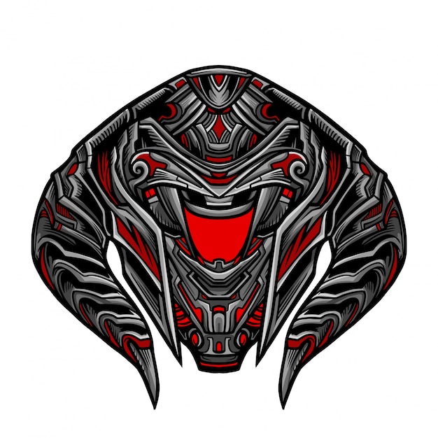 Krieger-roboter-rote maske