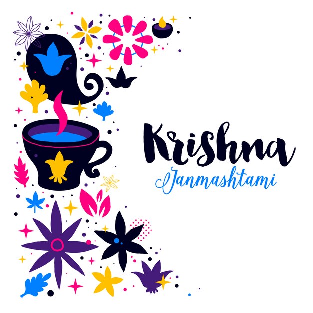 Krishna janmashtami entwurfsvorlage