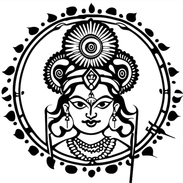 Vektor krishna om namah hindu-gott shiva handgezeichneter flacher stilvoller cartoon-aufkleber ikon-konzept isoliert