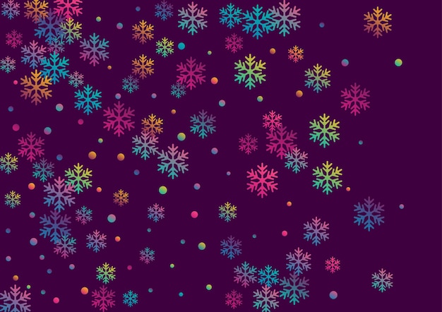Kristall-Schneeflocke und Kreiselemente Vektor-Illustration minimale Winterschnee-Konfetti-Scatter-Karte