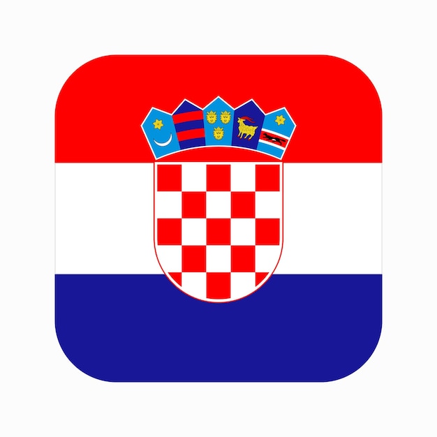 Vektor kroatien-flagge einfache illustration für unabhängigkeitstag oder wahlen
