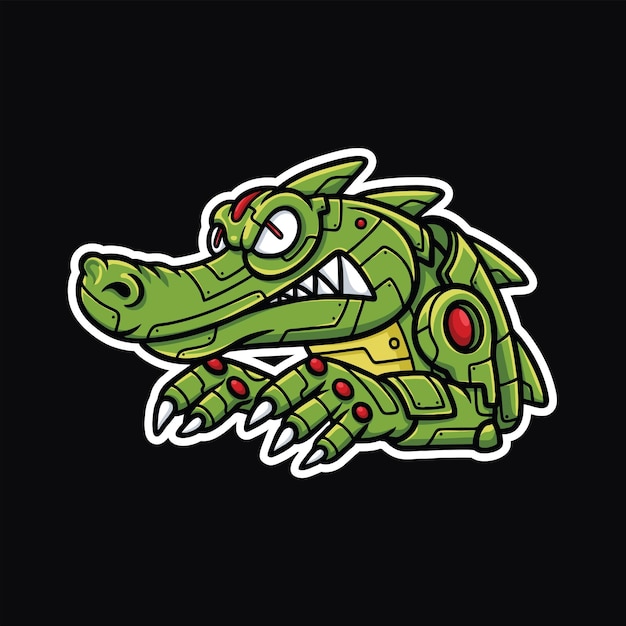 Krokodil-Maskottchen-Logo-Vektor