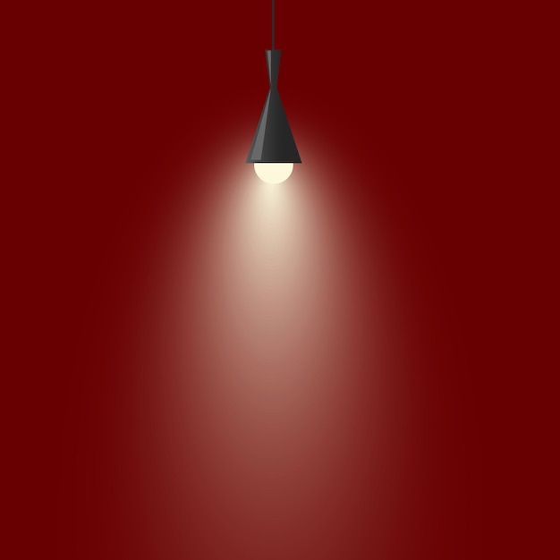 Kronleuchterlampe mit marronfarbenem hintergrund.