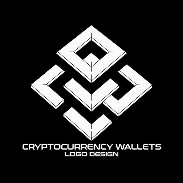 Vektor kryptowährungs-wallets vektor-logo-design