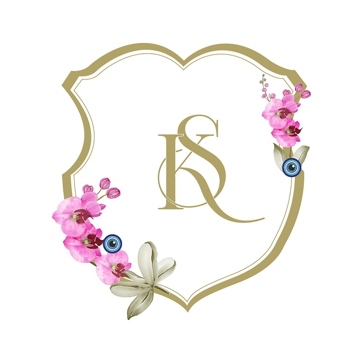 Vektor ks hochzeits-monogramm-logo