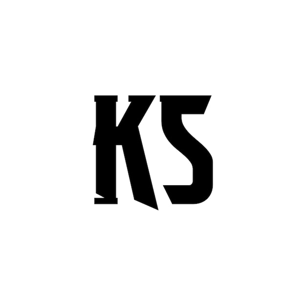 KS-Monogramm-Logo-Design, Buchstabe, Text, Name, Symbol, einfarbig, Logo, Alphabet, Zeichen, einfaches Logo