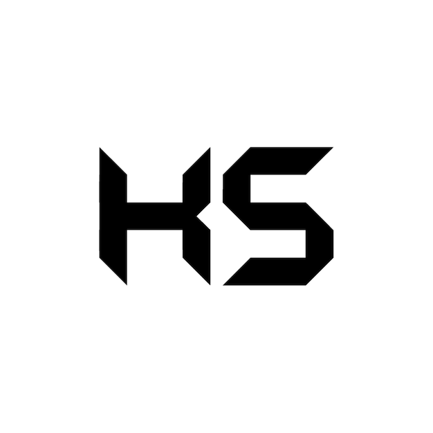 KS-Monogramm-Logo-Design, Buchstabe, Text, Name, Symbol, einfarbig, Logo, Alphabet, Zeichen, einfaches Logo