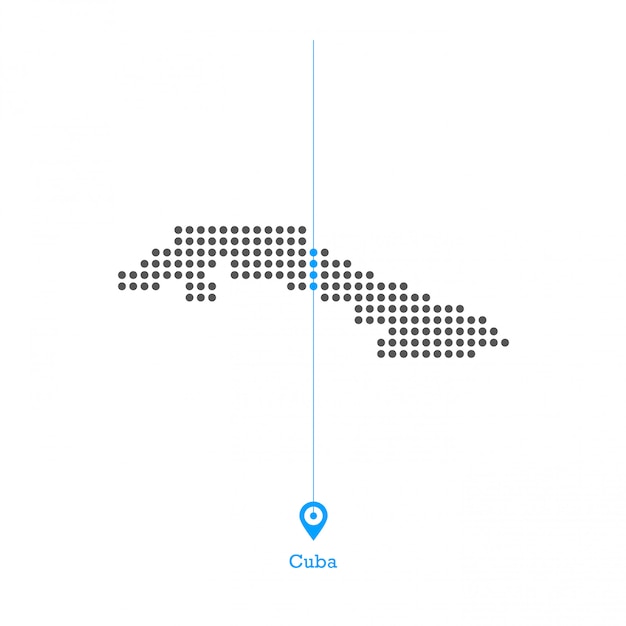 Kuba doted karte desgin vektor