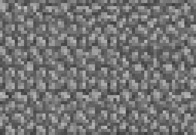 Kubisches Pixelspiel graue Felssteine oder Schuttkies