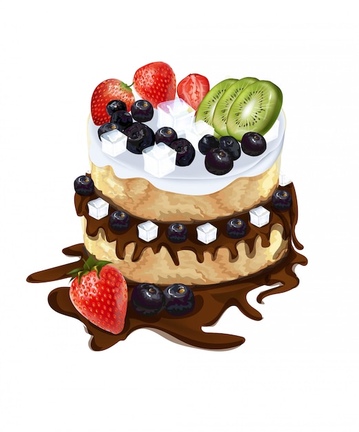 Kuchenschokolade und Früchte