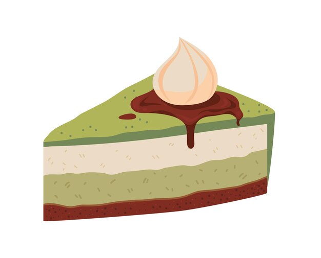 Kuchenstücke leckere ikone isoliert