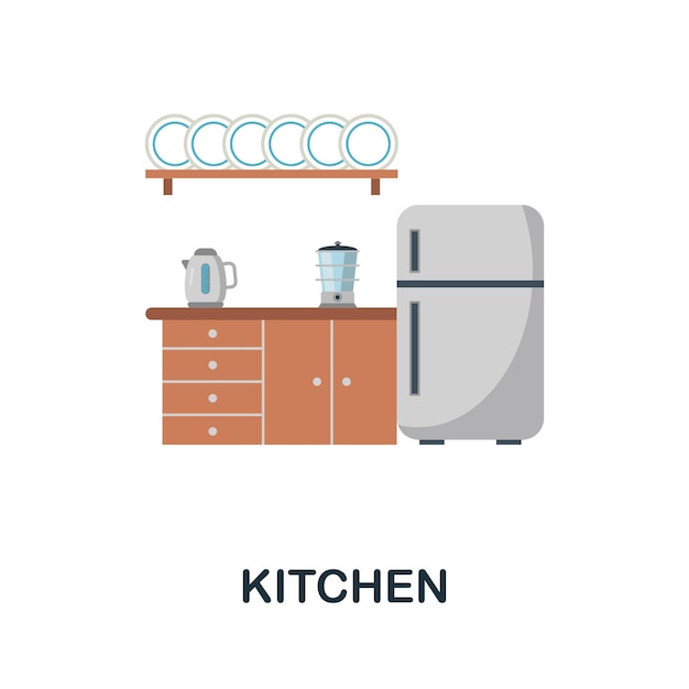 Vektor küchensymbol einfarbiges einfaches küchensymbol für vorlagen, webdesign und infografiken