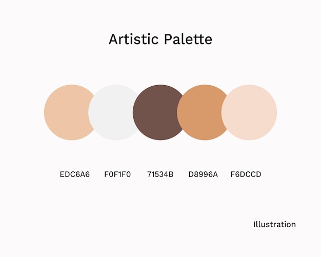 Künstlerische farbpalette