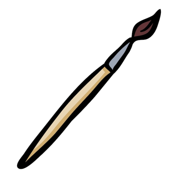 Künstlerisches Pinsel-Vektorfarben-Doodle-Symbol