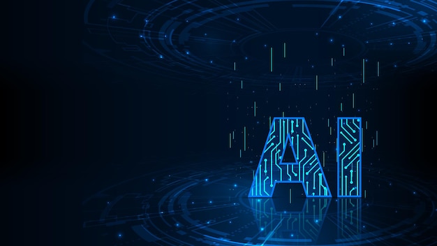 Künstliche Intelligenz futuristische digitale Technologie Transformation Konzept Technologie abstrakter Hintergrund