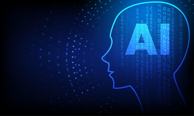 Künstliche Intelligenz mit Android auf dunklem Hintergrund