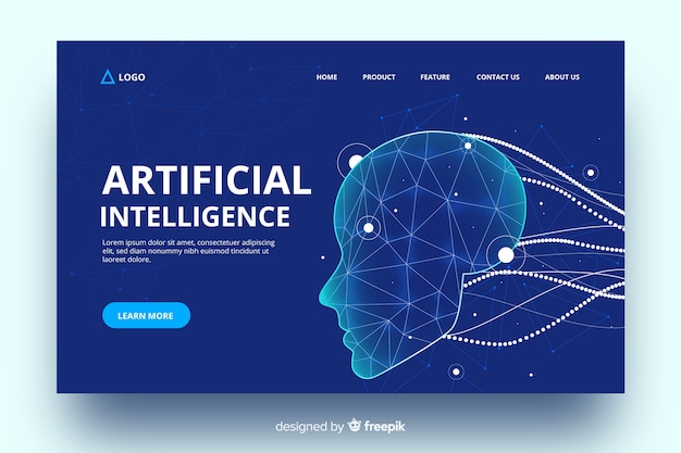 Künstliche intelligenz mit landingpage für virtuelle kabel