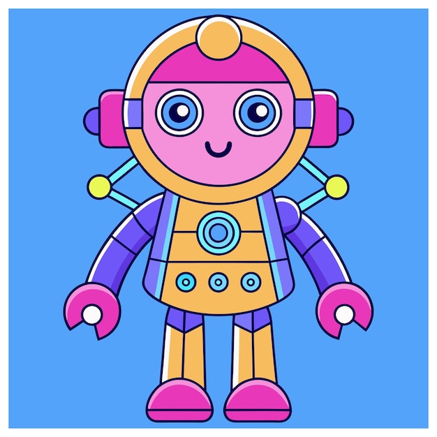 Künstliche Intelligenz Robot Vector Grafikdesign