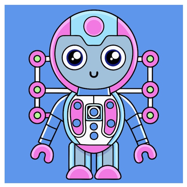 Künstliche Intelligenz Robot Vector Grafikdesign