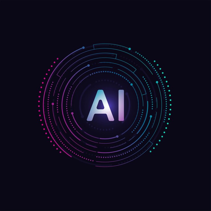 Vektor künstliche intelligenz schaltkreislauf-stil maschinelles lernen design intelligente netzwerk digitale technologie