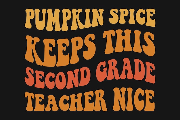 Kürbis-fall-halloween-retro- gewellte typografie