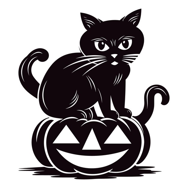 Vektor kürbis glücklicher halloween beängstigender druck für das design vektorillustration