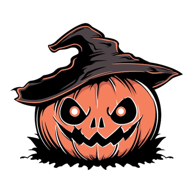 Kürbis-Halloween-Maskottchen-Logo für Esport-Halloween-T-Shirt-Design, Halloween-Logo, Halloween-Aufkleber