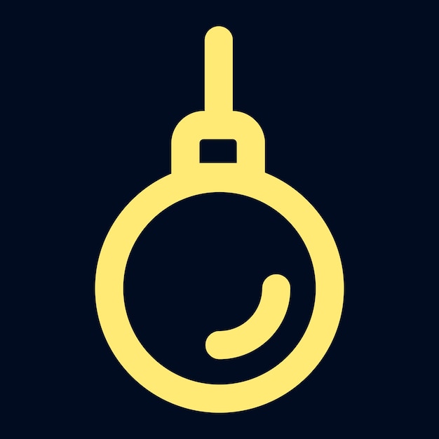 Kugel-tannenbaum-symbol umriss des kugel-tannenbaum-vektorsymbols für webdesign
