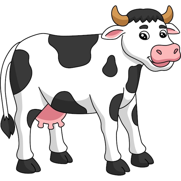 Kuh Cartoon farbige Clipart Illustration