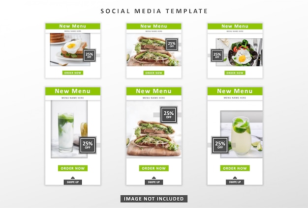 Vektor kulinarische social-media-vorlage