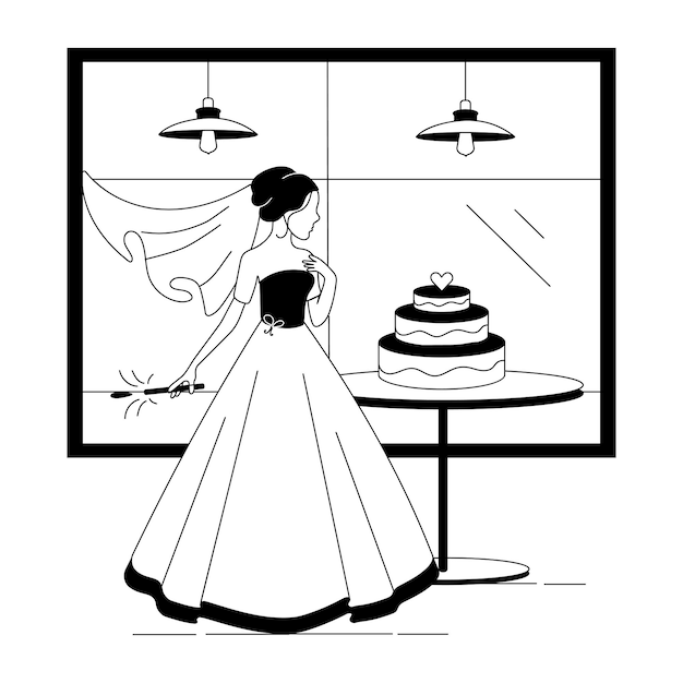 Kulturelle Feierlichkeiten Linearillustrationen