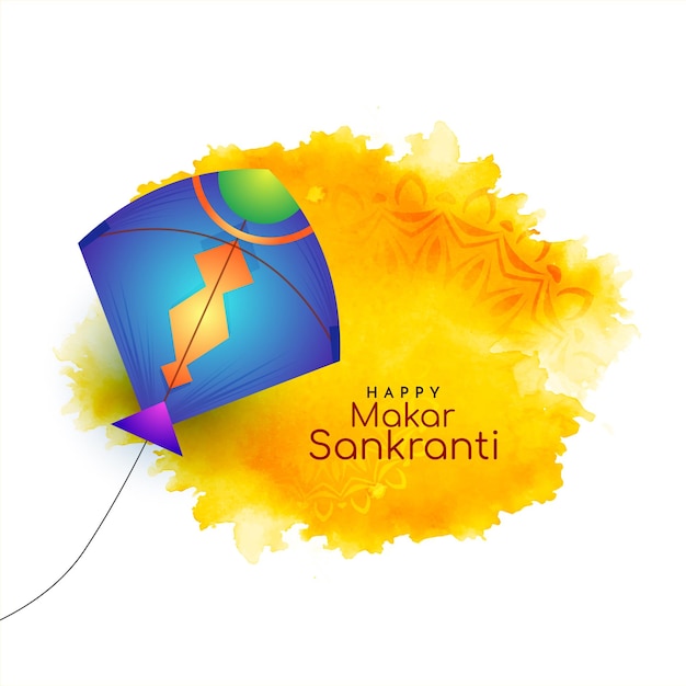 Kultureller Makar Sankranti indischer Festivalhintergrund-Designvektor