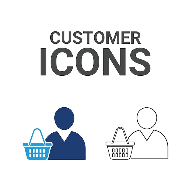 Kunden-Shopping-Symbole