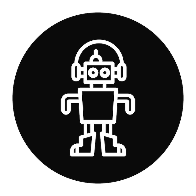 Vektor kundendienst roboter-ikonen vektorbild kann für robotik verwendet werden