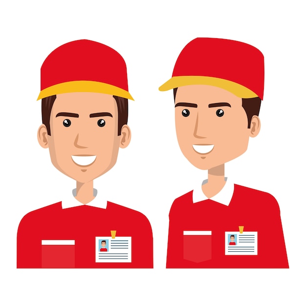 Kurier Arbeiter Avatar Charakter