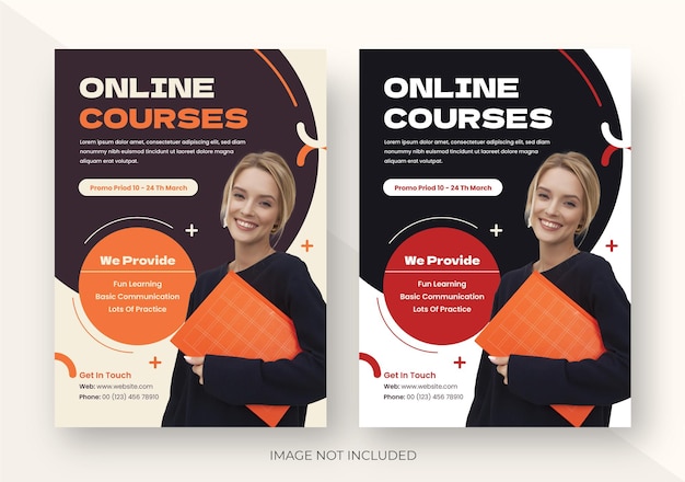 Kursflyer Back to School-Flyer Flyer zur Online-Kursförderung
