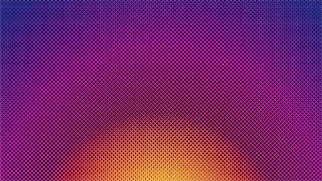 Kurve Halbton Hintergrund Design-Vorlage Abstrakte Punkte Muster Violett Orange Magenta Farbverlauf