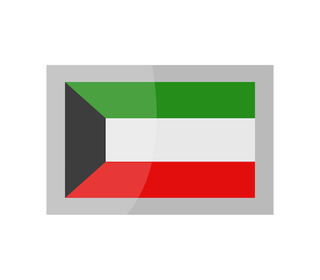 Vektor kuwait-flagge