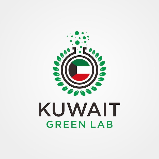 Kuwait green lab logo vektor