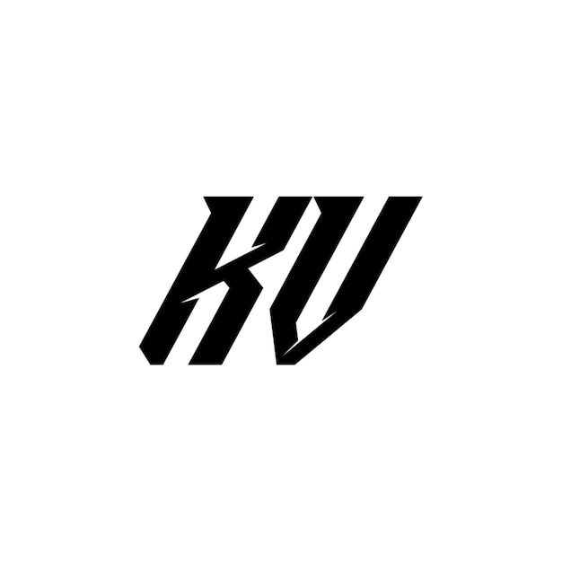 KV-Monogramm-Logo-Design, Buchstabe, Text, Name, Symbol, monochromes Logo, Alphabet-Zeichen, einfaches Logo