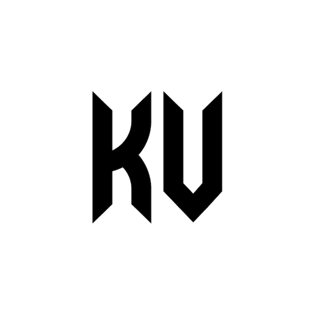 KV-Monogramm-Logo-Design, Buchstabe, Text, Name, Symbol, monochromes Logo, Alphabet-Zeichen, einfaches Logo