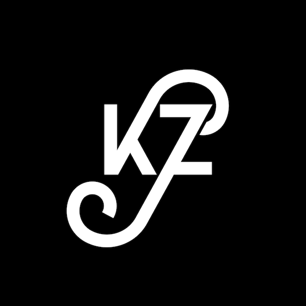 Vektor kz-letter-logo-design anfangsbuchstaben kz-logo-symbol abstrakte buchstaben kz minimale logo-design-vorlage kz-buchstaben-design vektor mit schwarzen farben kz-logo