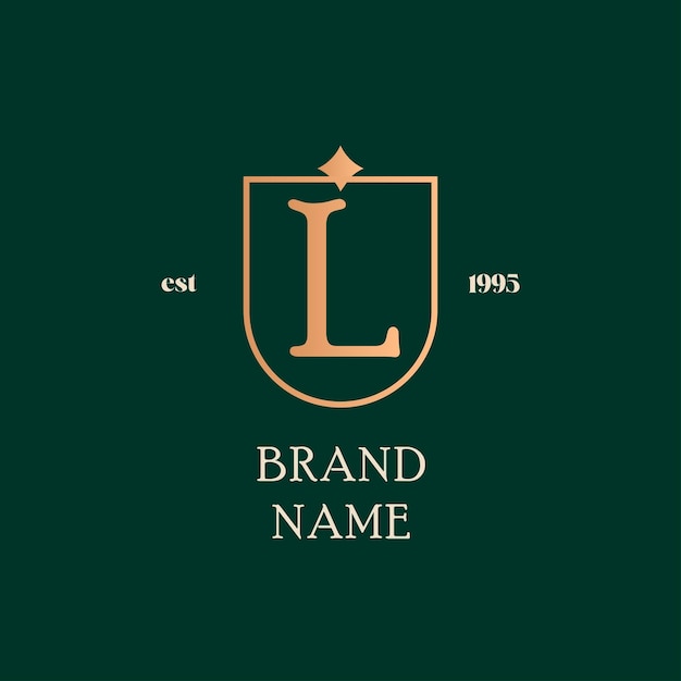 L Buchstabe Logo Eleganz Farben