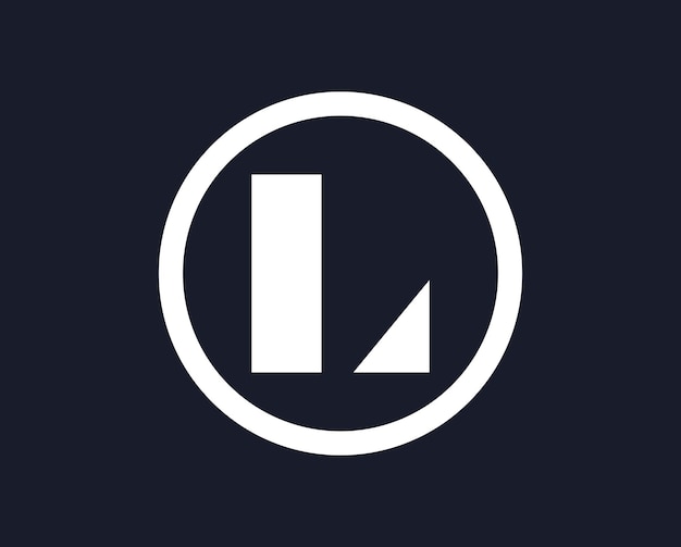 Vektor l-letter-logo-design mit kreisdesign