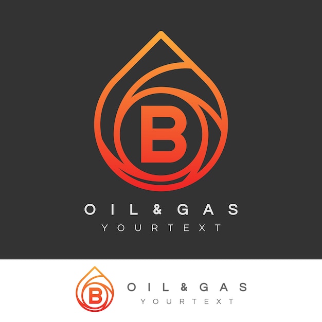 Öl und Gas initial Buchstabe B Logo Design