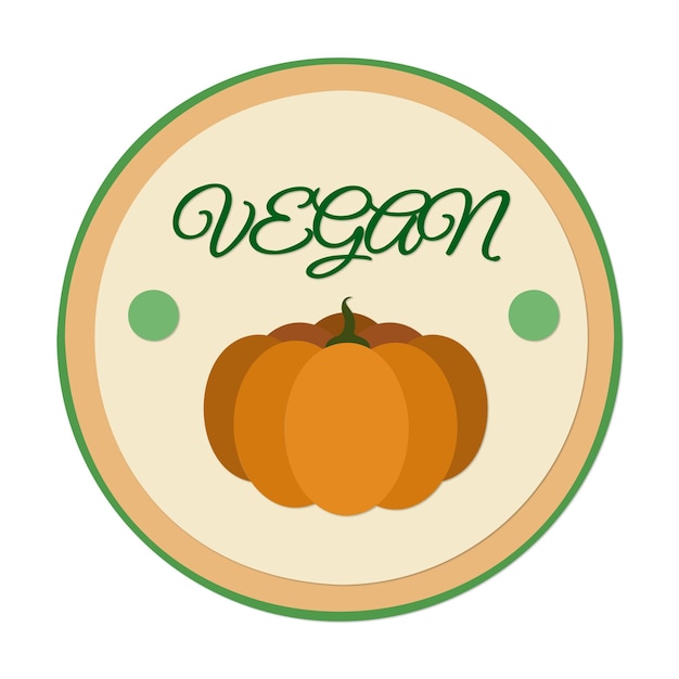 Vektor label auf veganismus vegane produkte